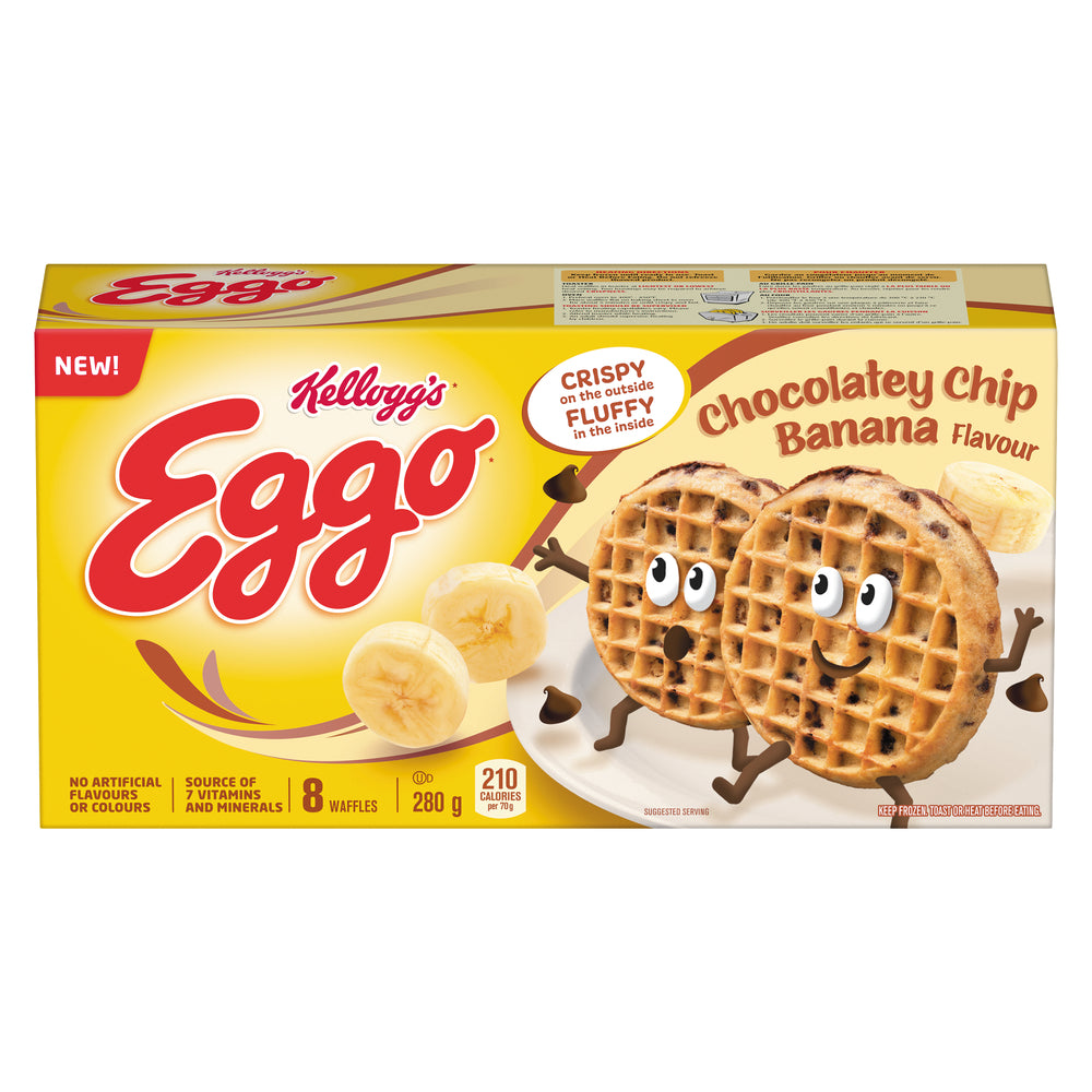 KELLOGG CHOCOLATE CHIP BANANA WAFFLE, 12 X 280 G