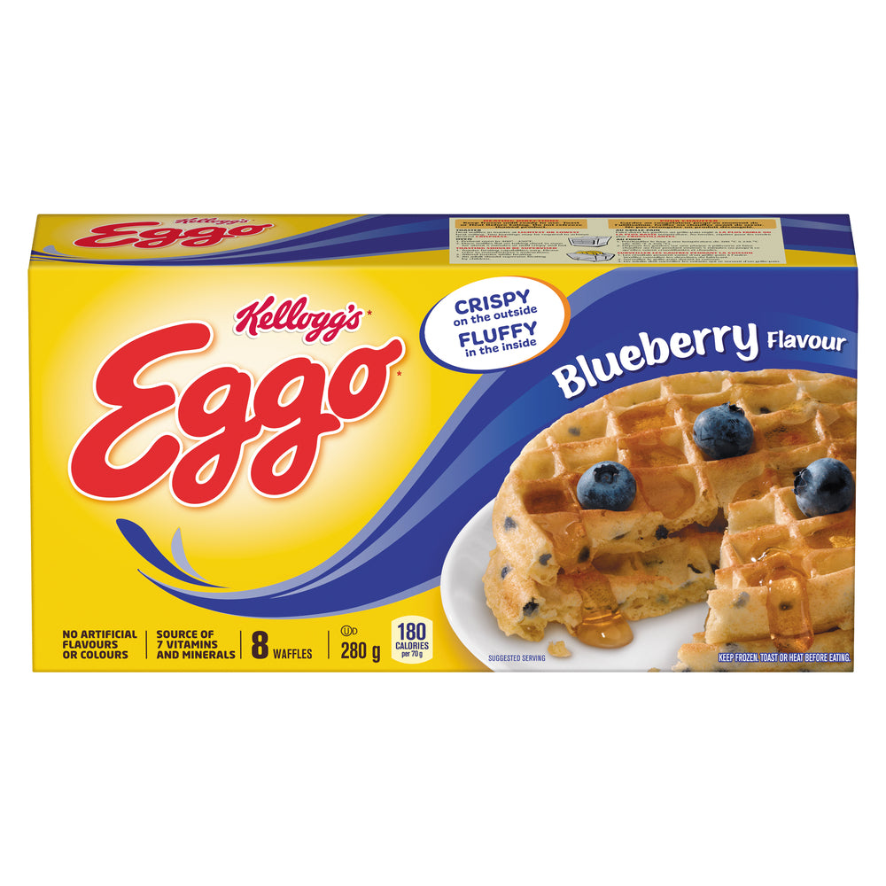 KELLOGG'S EGGO BLUEBERRY WAFFLES, 12 X 280 G
