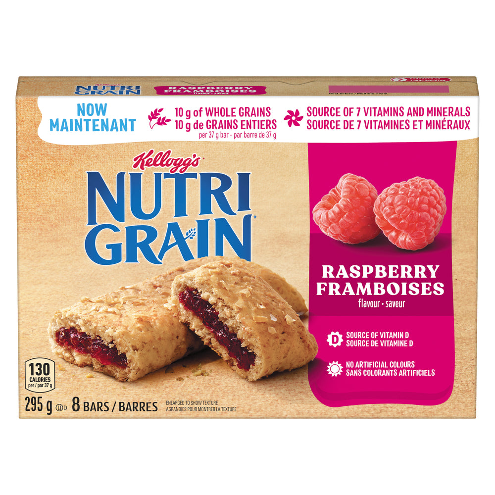 KELLOGG'S NUTRIGRAIN BAR RASPBERRY, 12 X 295 G