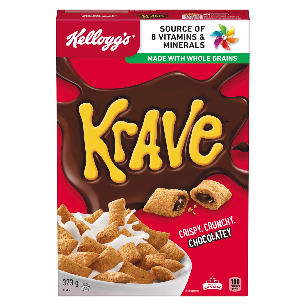 KELLOGG'S KRAVE CHOCOLATE CEREAL, 10 X 323 G