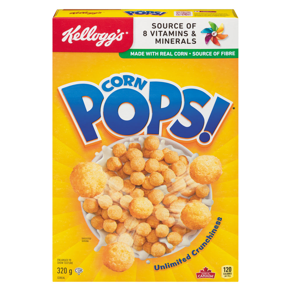 KELLOGG'S CEREAL CORN POPS, 12 X 320 G