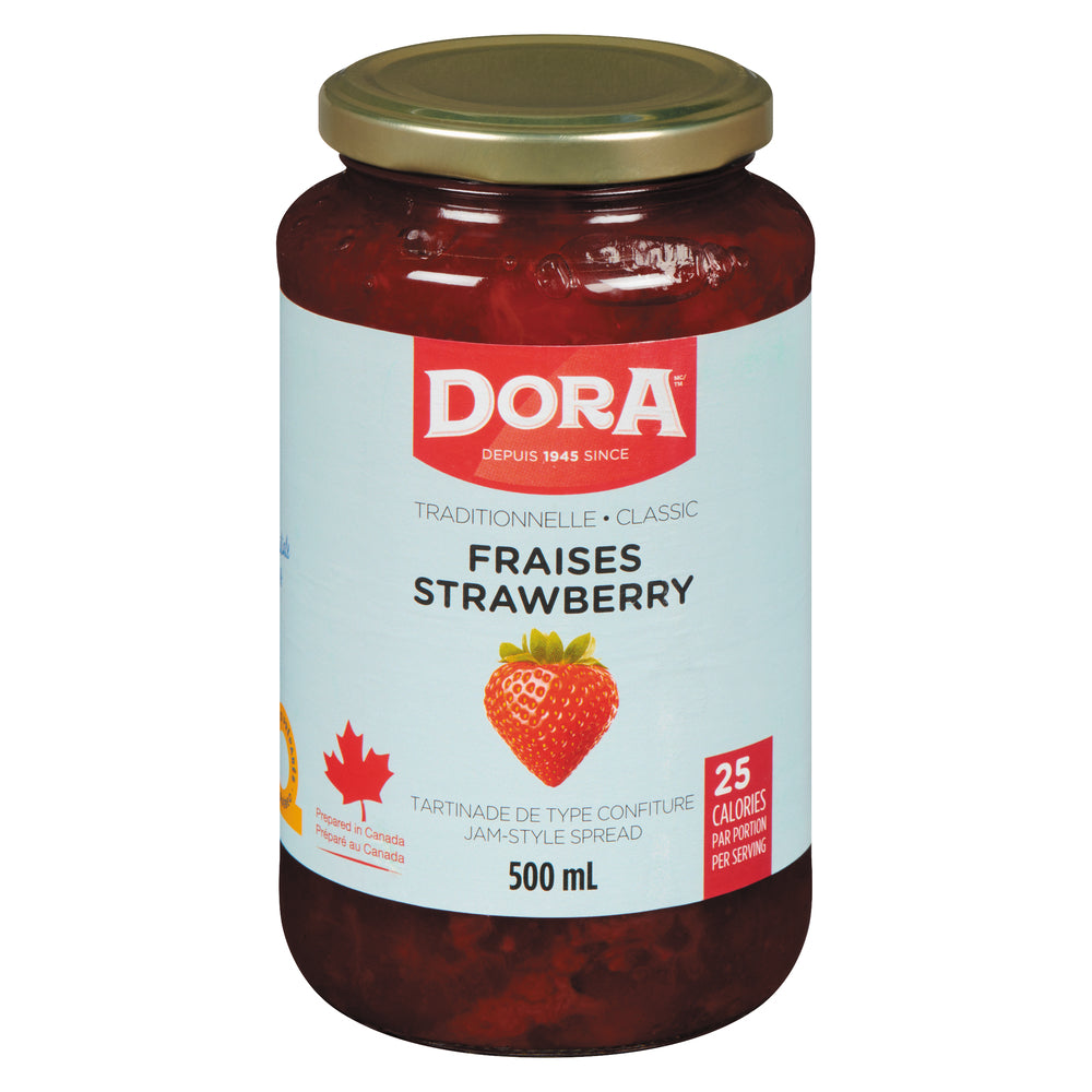 DORA LIGHT PECTIN STRAWBERRY JAM, 12 X 500 ML