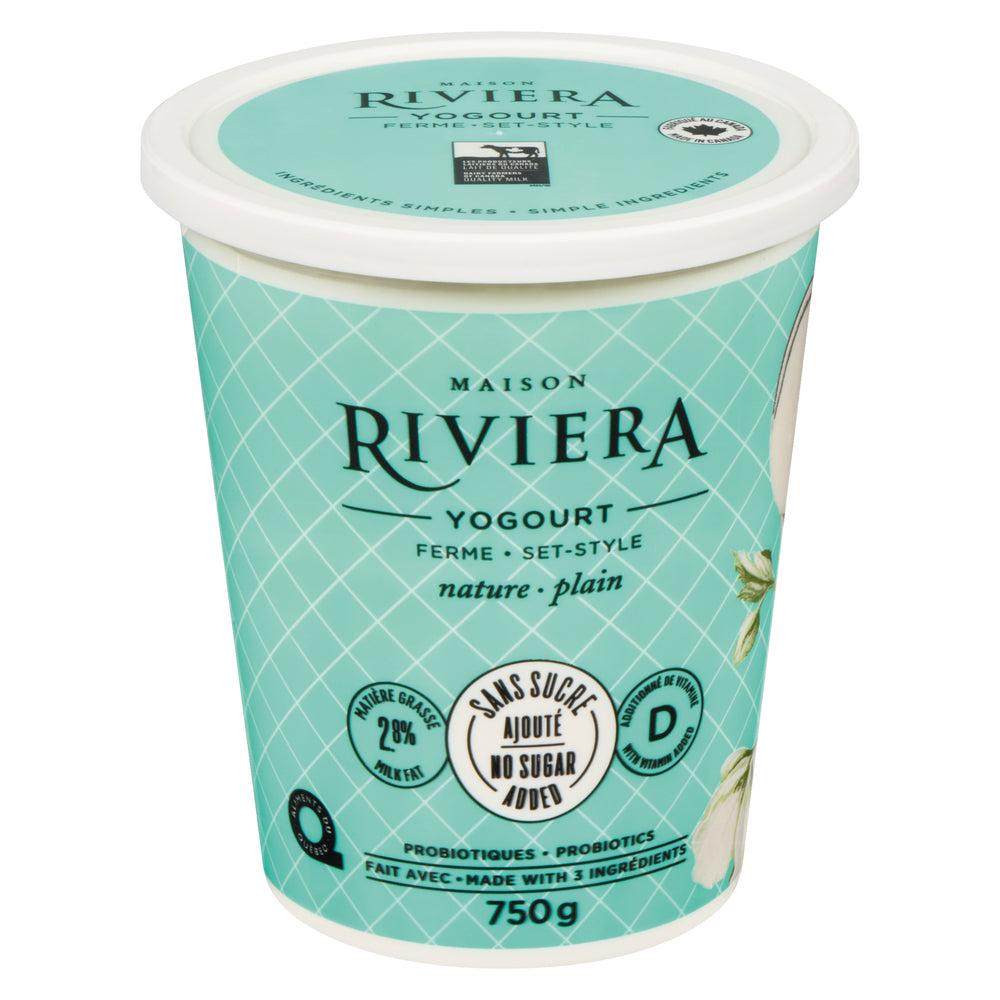 RIVIERA YOGURT 2.8% PLAIN, 6 X 750 G