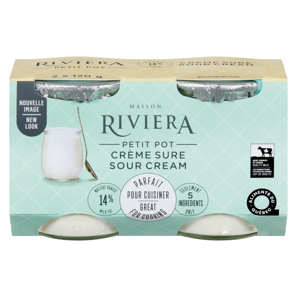 RIVIERA SOUR CREAM SMALL POT, 6 X 2 X 120 ML