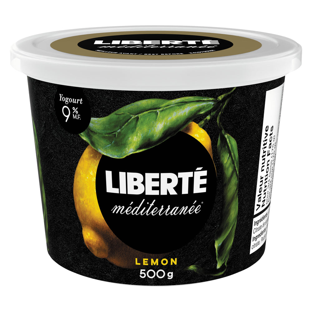 LIBERTE YOGURT MEDITERRANEAN LEMON 9%, 6 X 500 G