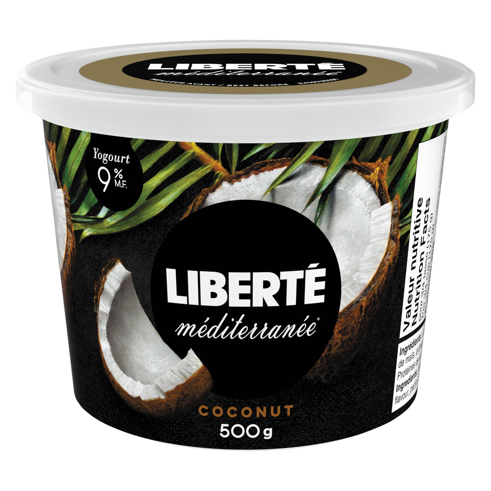 LIBERTE YOGURT MEDITERRANEAN COCONUT 9%, 6 X 500 G