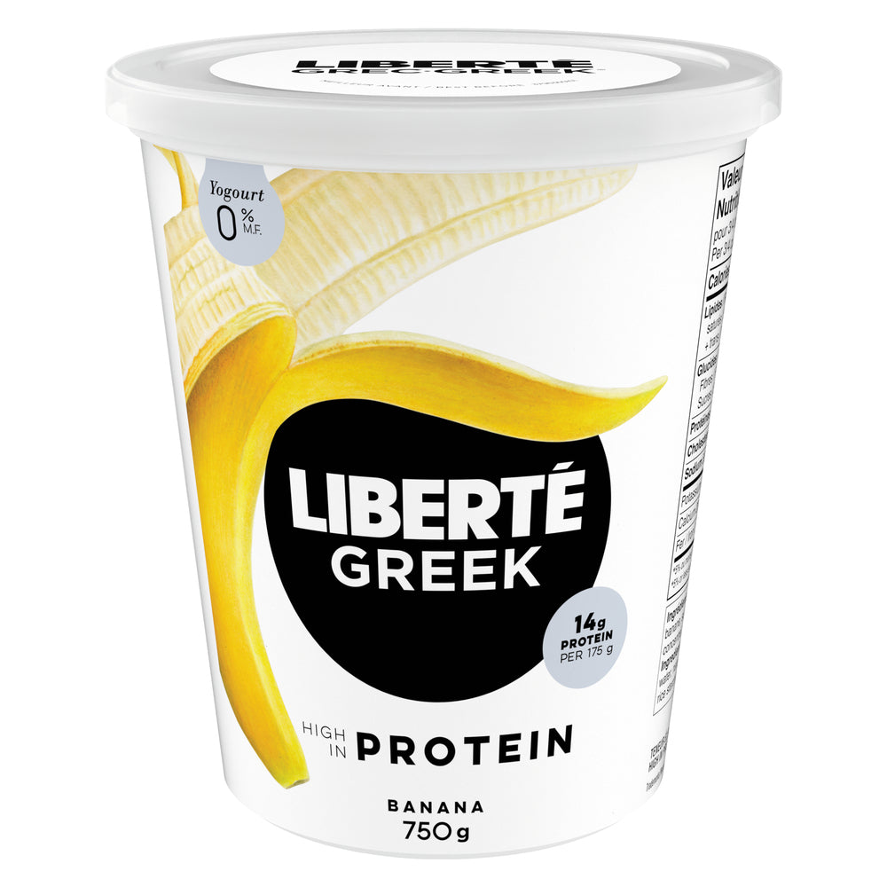 LIBERTE GREEK YOGURT 0% BANANA, 6 X 750 G