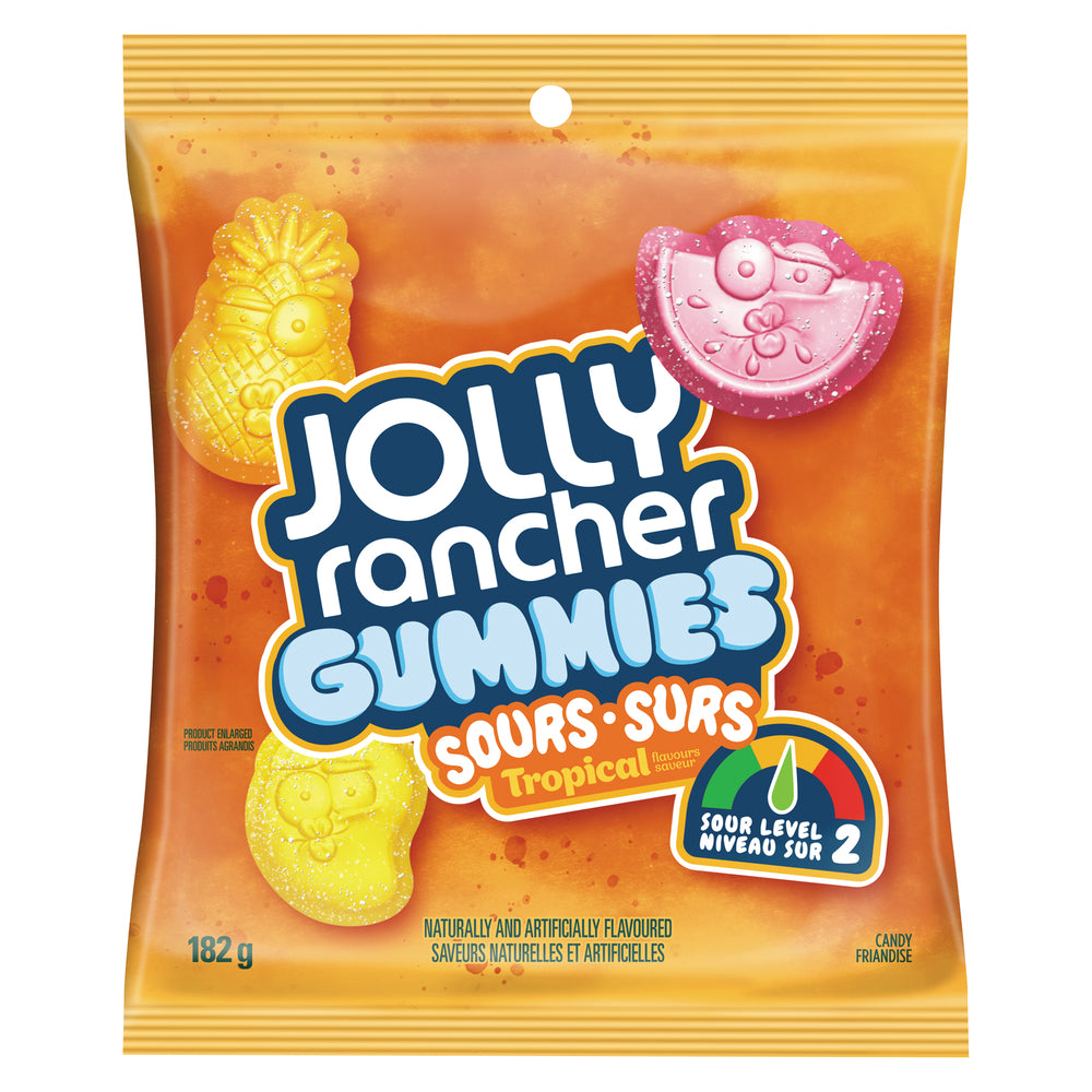 JOLLY RANCHER CANDY TROPICAL SOUR GUMMI, 10 X 182 G