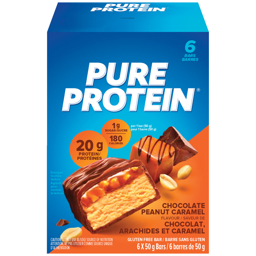 PURE PROTEIN CHOCOLATE PEANUT BUTTER BAR, 6 X 6 X 50 G