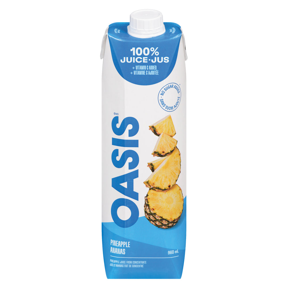 OASIS PURE PINEAPPLE JUICE, 12 X 960 ML