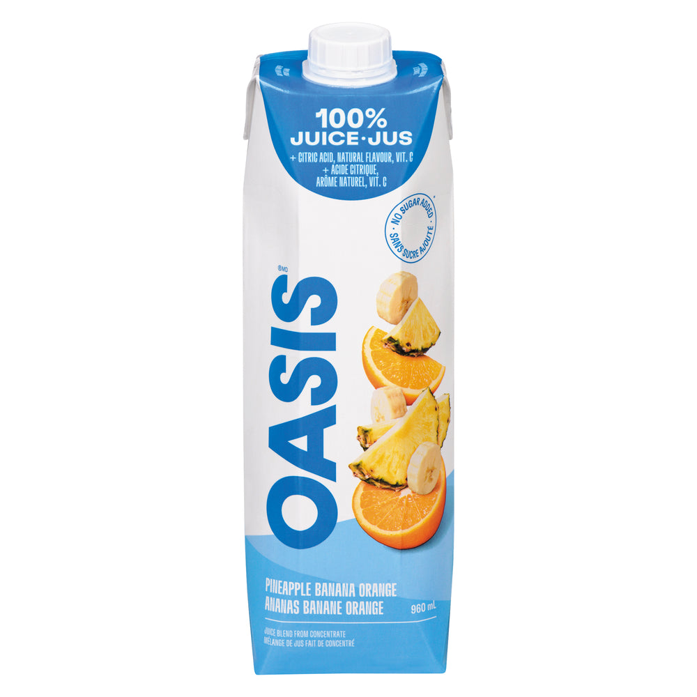 OASIS PINEAPPLE BANANA ORANGE JUICE, 12 X 960 ML
