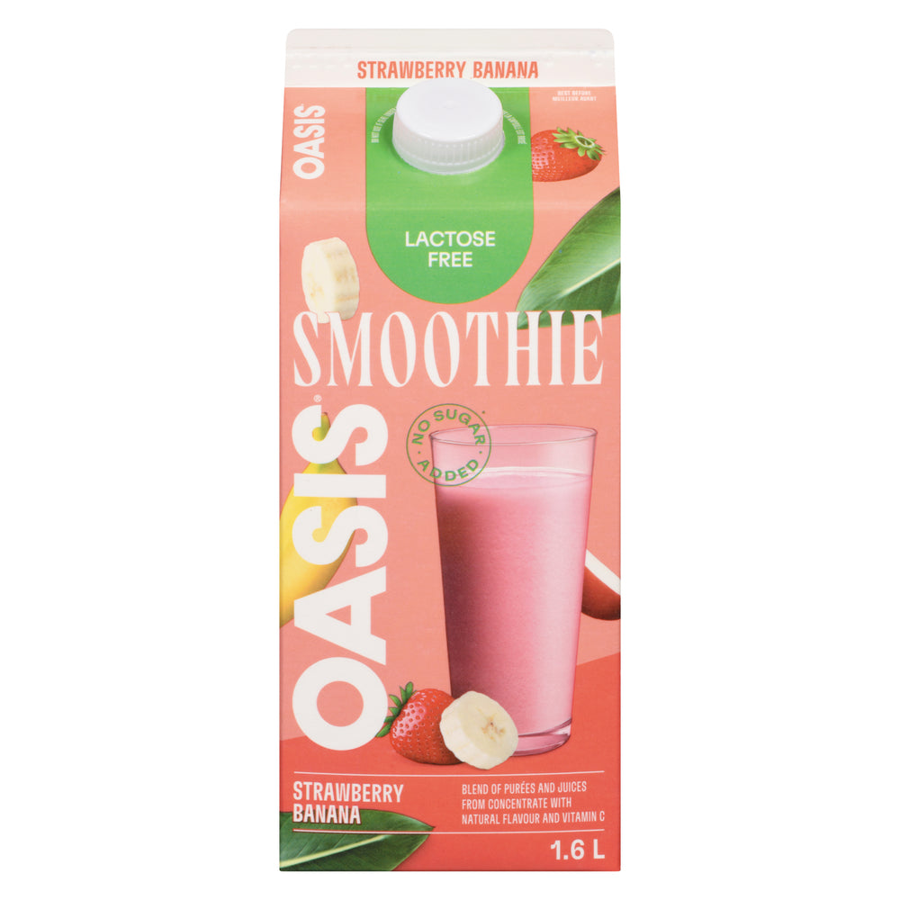 OASIS STRAWBERRY AND BANANA SMOOTHIES, 8 X 1.6 L