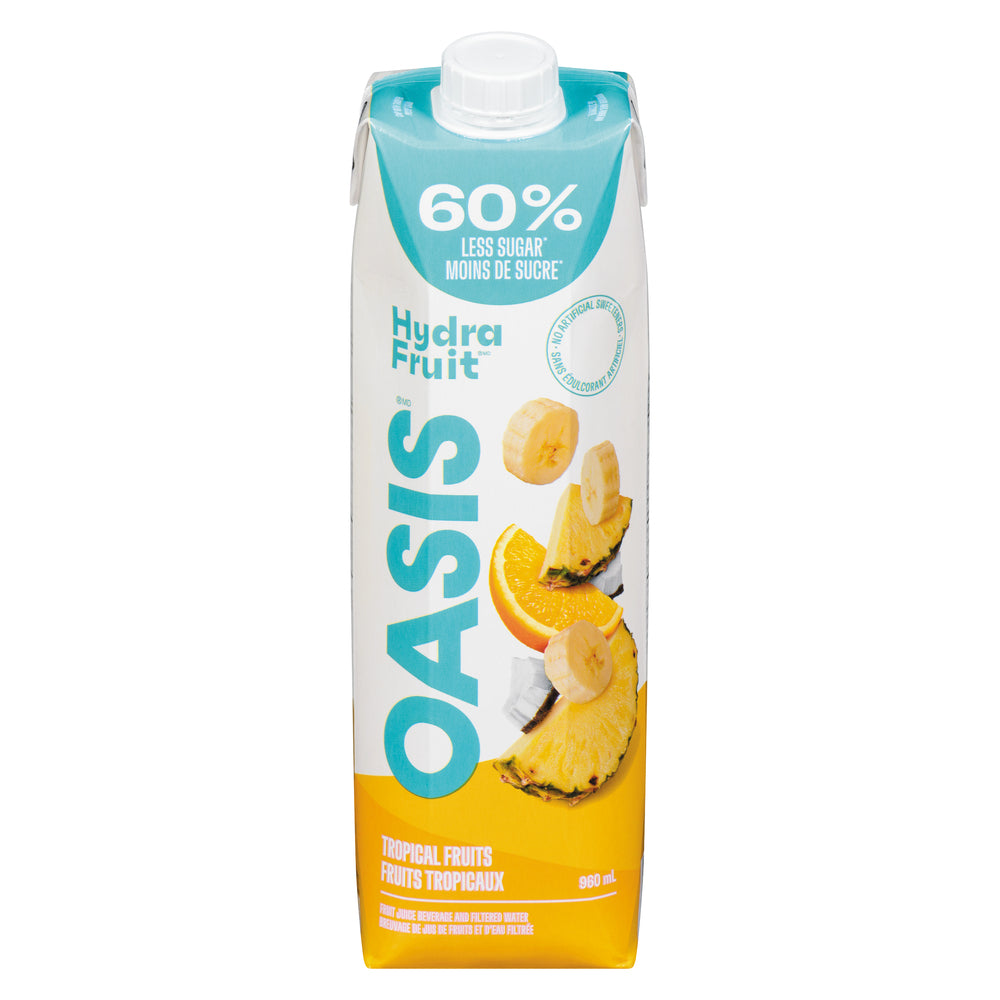 OASIS HYDRAFRUIT TROPICAL FRUIT JUICE, 12 X 960 ML
