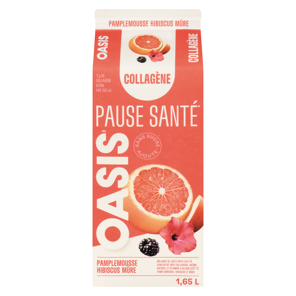 OASIS HIBISCUS BLACKBERRY GRAPEFRUIT JUICE, 8 X 1.65 L