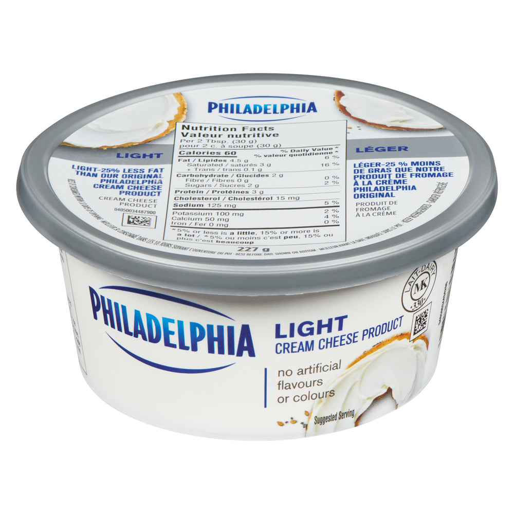 PHILADELPHIA CREAM CHEESE LIGHT ORIGINAL, 12 X 227 G