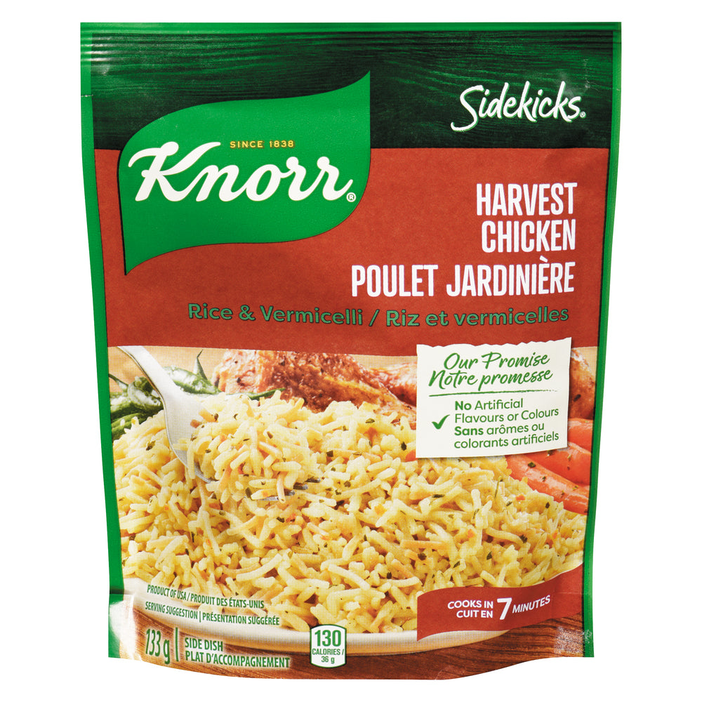 KNORR SIDEKICKS RICE CHICKEN VEGETABLE, 8 X 133 G