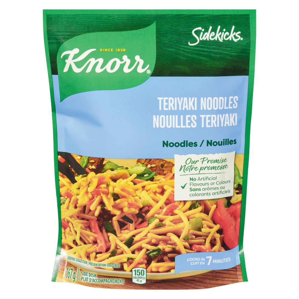 KNORR SIDEKICKS NOODLES TERIYAKI, 8 X 167 G