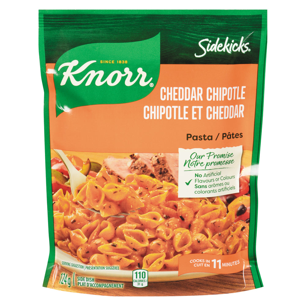 KNORR SIDEKICKS PASTA CHIPOTLE CHEDDAR, 8 X 124 G