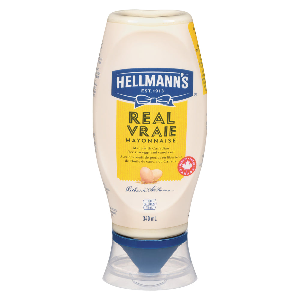 HELLMANN'S REAL SQUEEZE MAYONNAISE, 12 X 340 ML