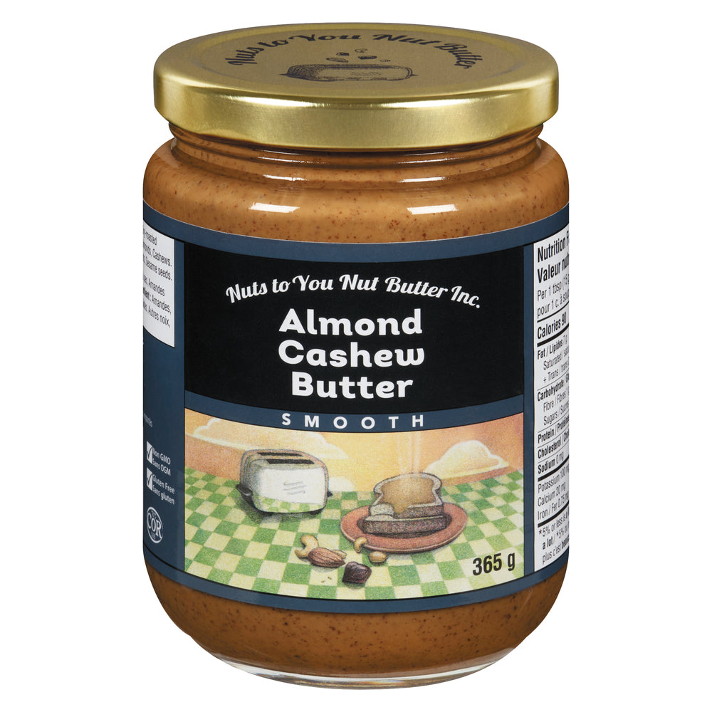 NTY CREAMY ALMOND WALNUT CASHEW BUTTER, 12 X 365 G