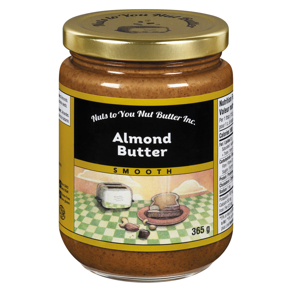 NUTS TO YOU CREAMY ALMOND BUTTER, 12 X 365 G