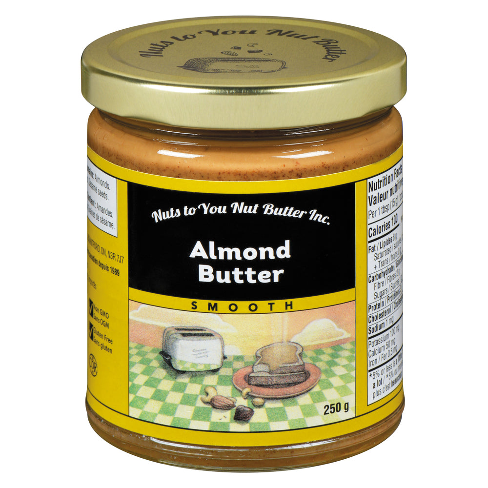 NUTS TO YOU CREAMY ALMOND BUTTER, 12 X 250 G