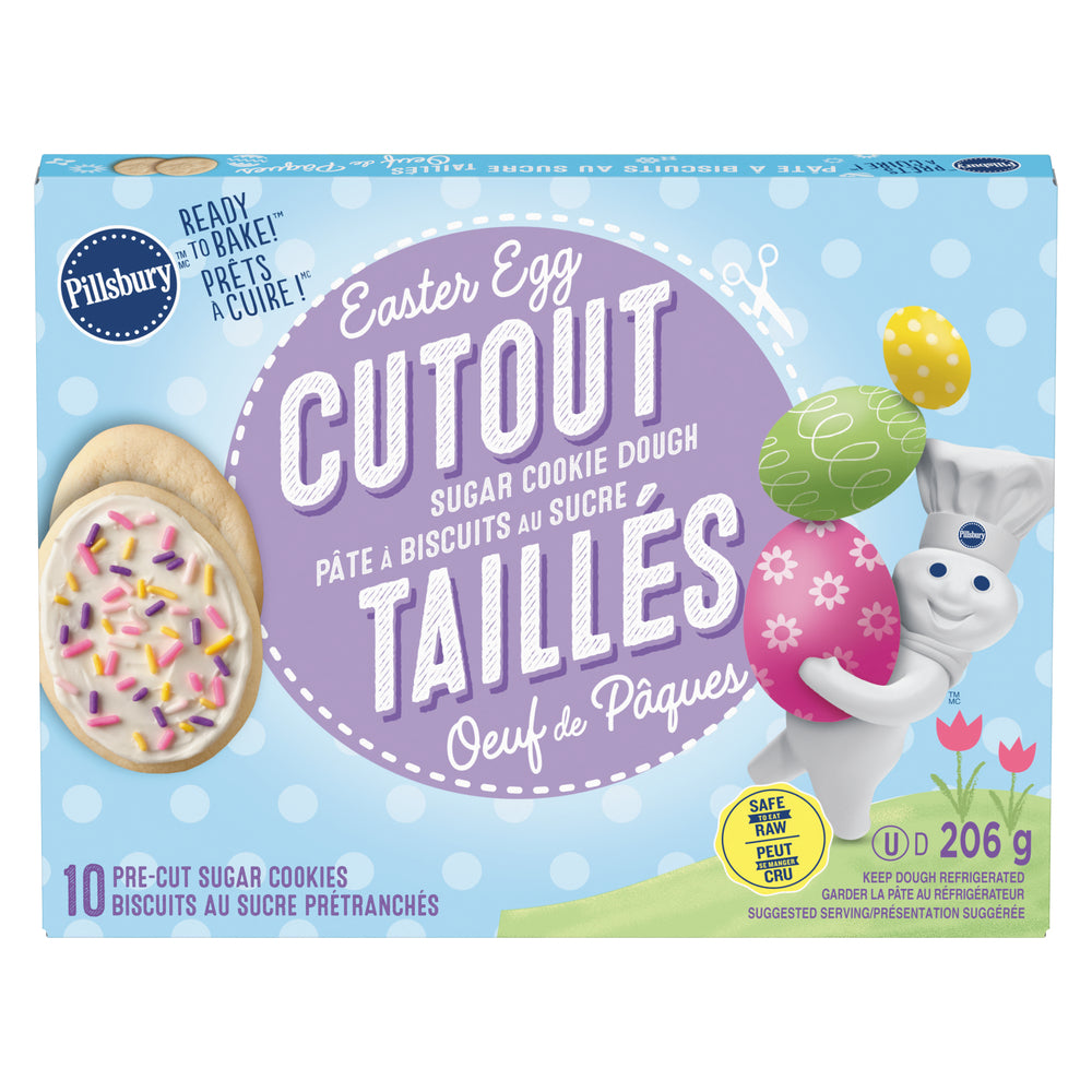 PILLSBURY EASTER SUGAR COOKIES, 12 X 206 G