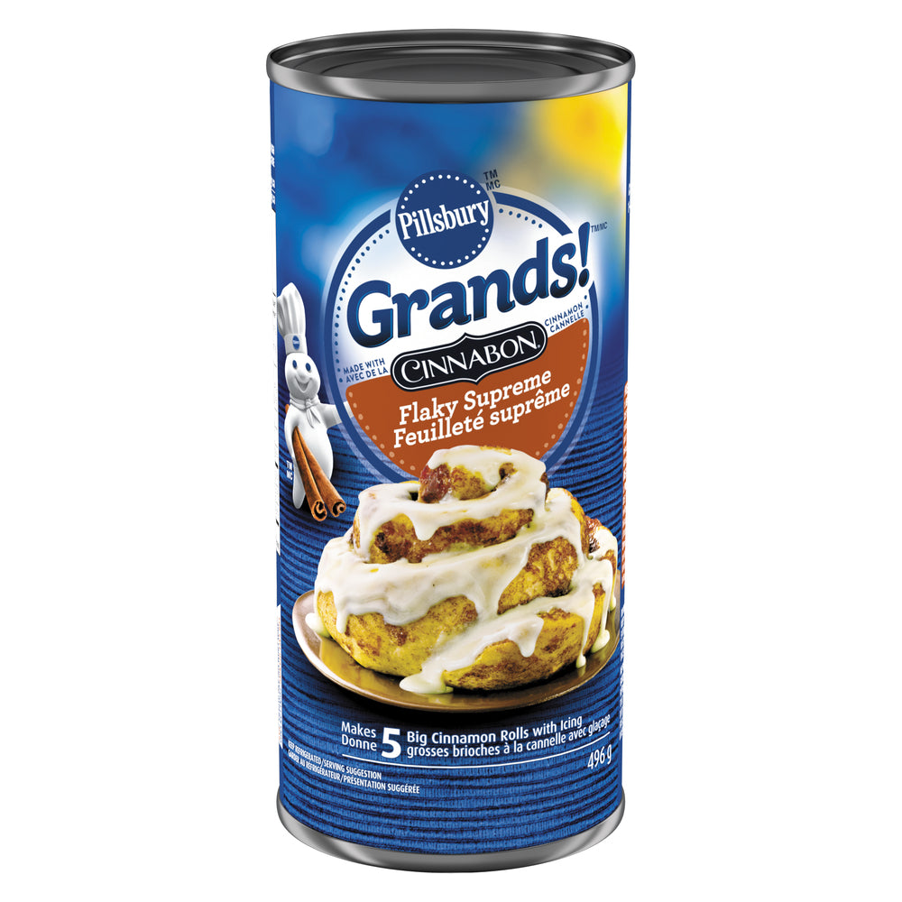 GRAND FLAKY SUPREME CINNAMON ROLLS, 12 X 496 G