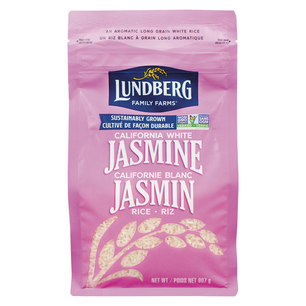 LUNDBERG ORGANIC LONG GRAIN JASMINE RICE GLUTEN-FREE, 6 X 907 G