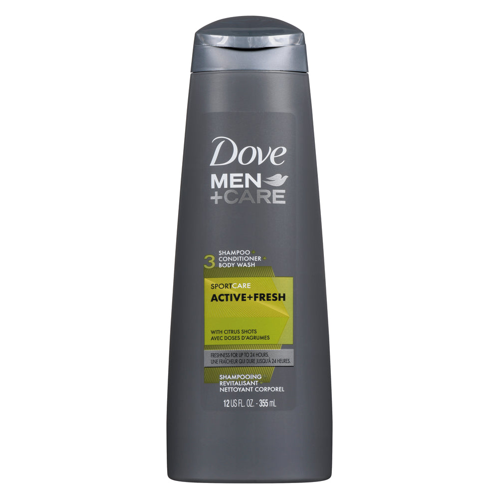 DOVE MEN SHAMPOO 2-IN-1 ACTIVE FRESH, 6 X 355 ML
