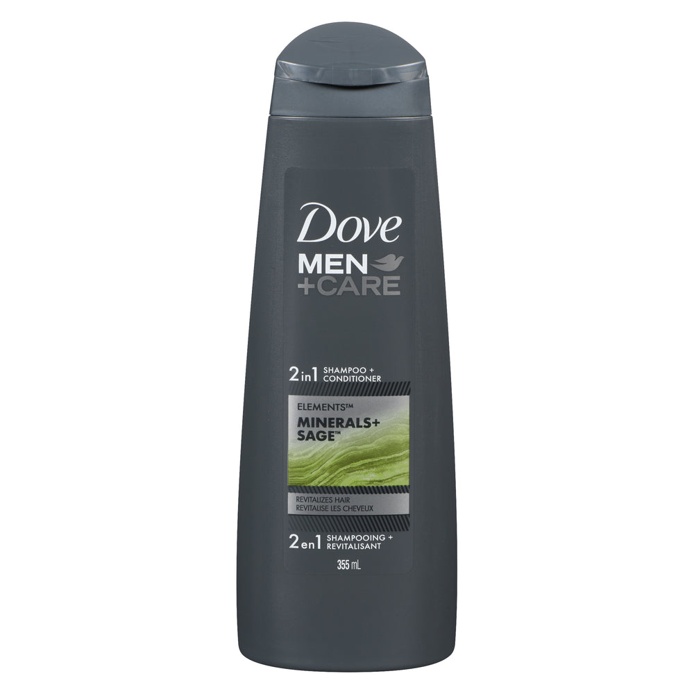 DOVE MEN SHAMPOO 2-IN-1 SAGE, 6 X 355 ML