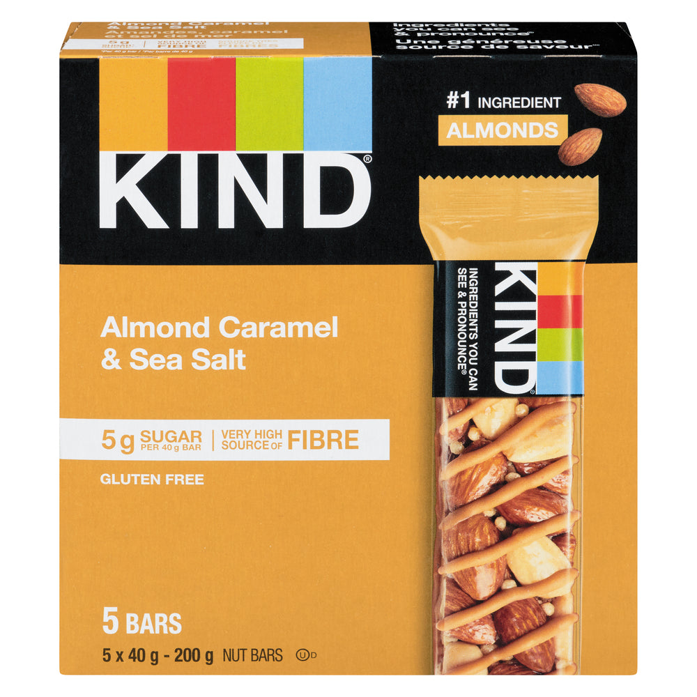 KIND BAR ALMOND SEA SALT CARAMEL 10, 10 X 5 X 40 G