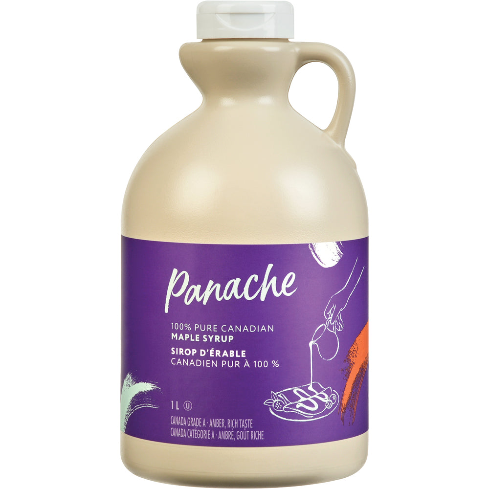 PANACHE RICH AMBER MAPLE SYRUP, 12 X 1 L