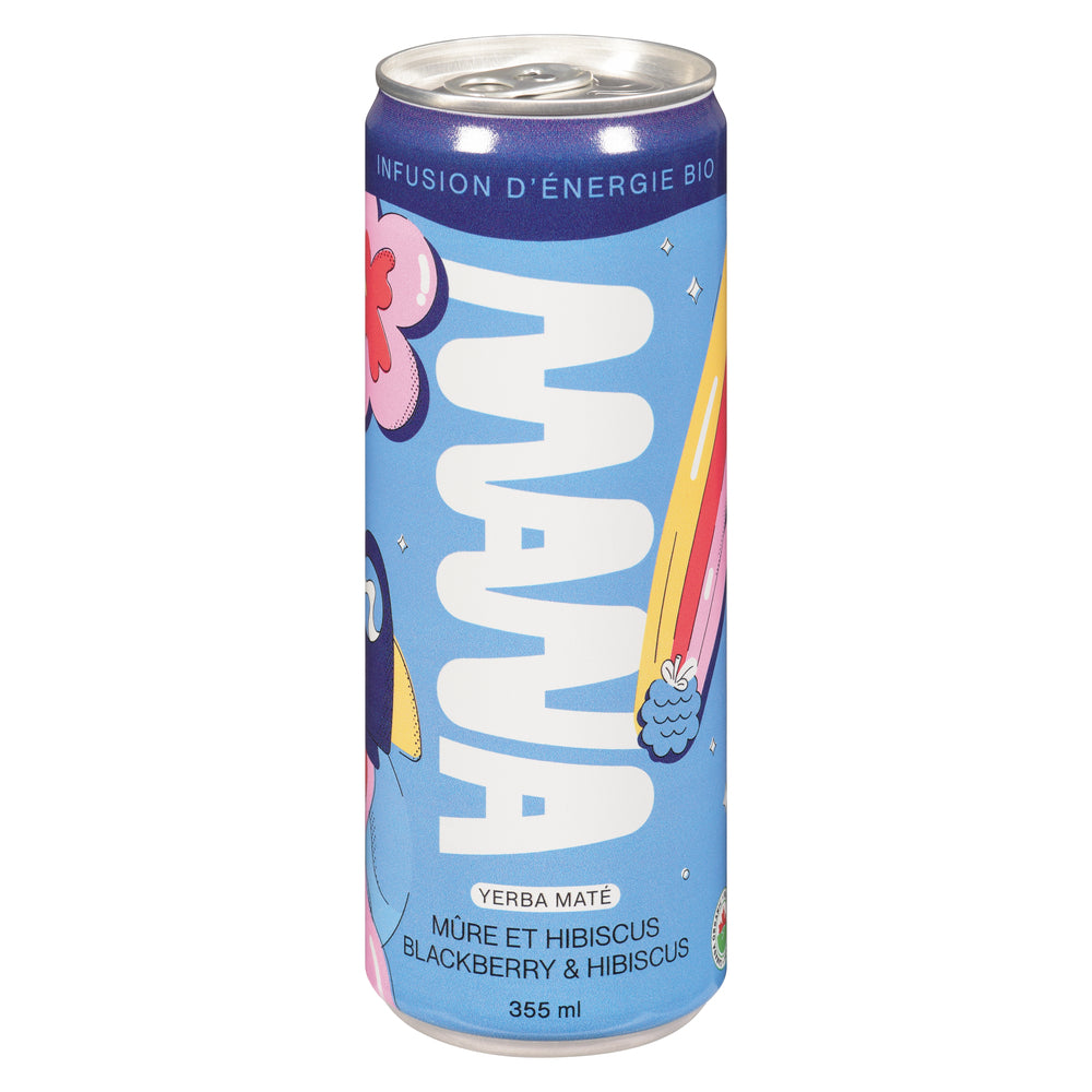 MANA INFUSION ENERGY MATE BLACKBERRY HIBISCUS, 12 X 355 ML