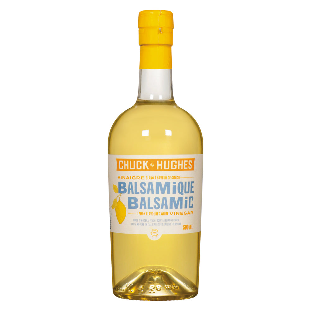 CHUCK HUGHES WHITE BALSAMIC VINEGAR WITH LEMON, 12 X 500 ML
