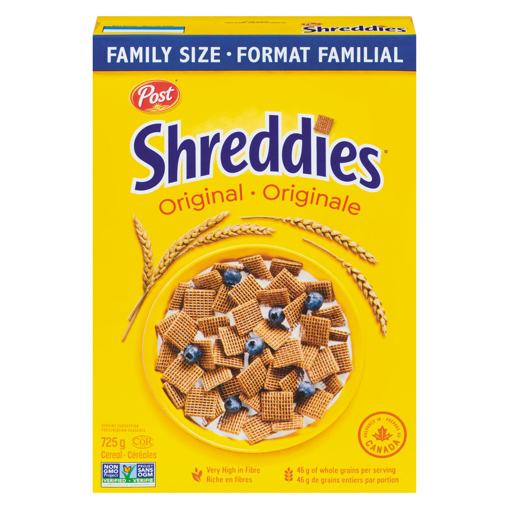 POST CEREALS SHREDDIES FAMILY SIZE, 12 X 725 G
