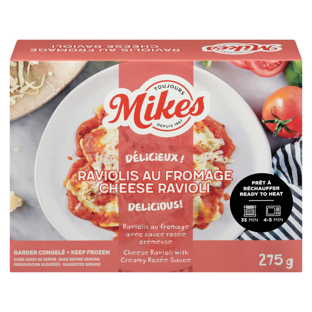 MIKE'S CHEESE RAVIOLI, FROZEN, 12 X 275 G