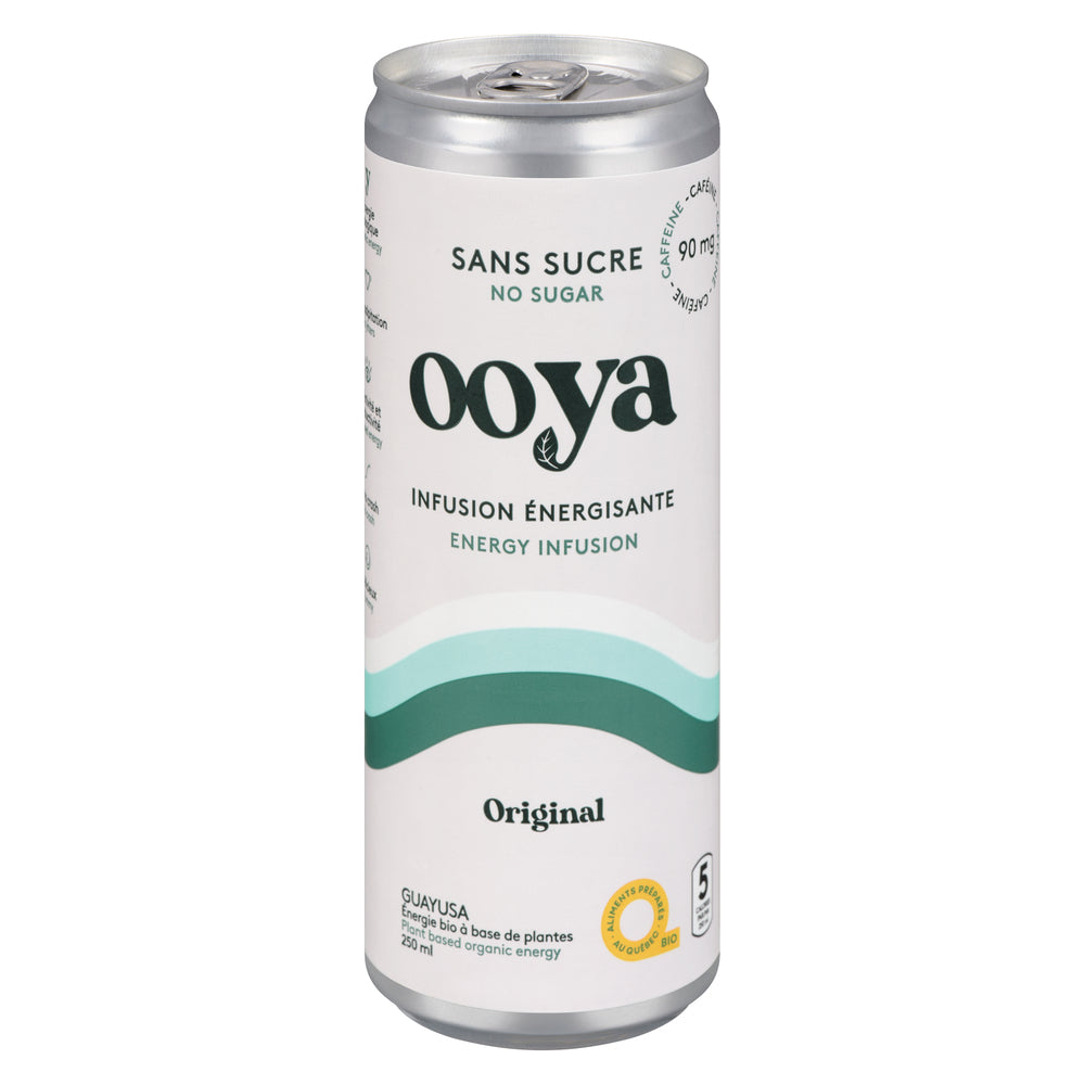 OOYA ENERGY DRINK ORIGINAL NO ADDED SUGAR ORGANIC, 12 X 250 ML