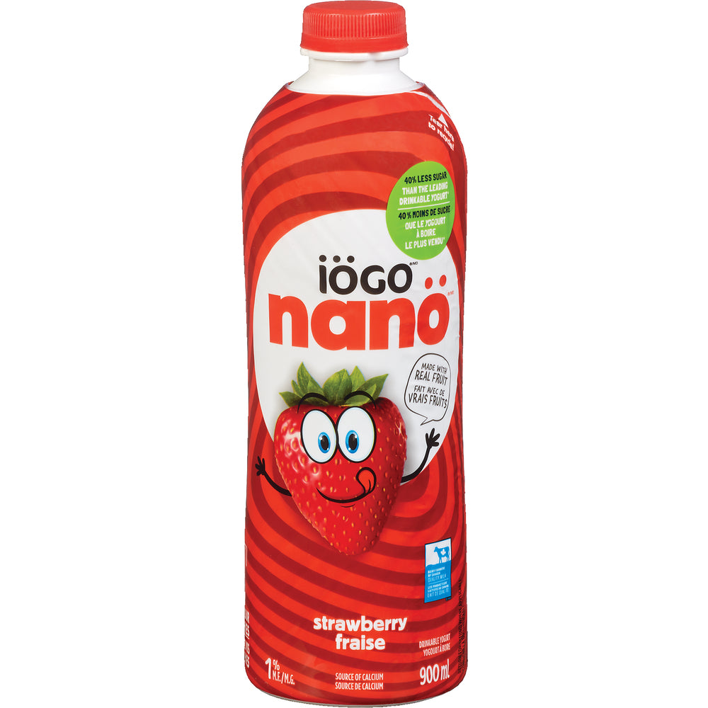IÖGO YOGURT DRINK NANO STRAWBERRY, 6 X 900 ML