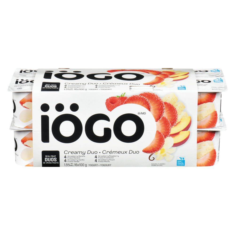 IÖGO YOGURT 1.5% CREAMY DUO YOGART, 3 X 16 X 100 G