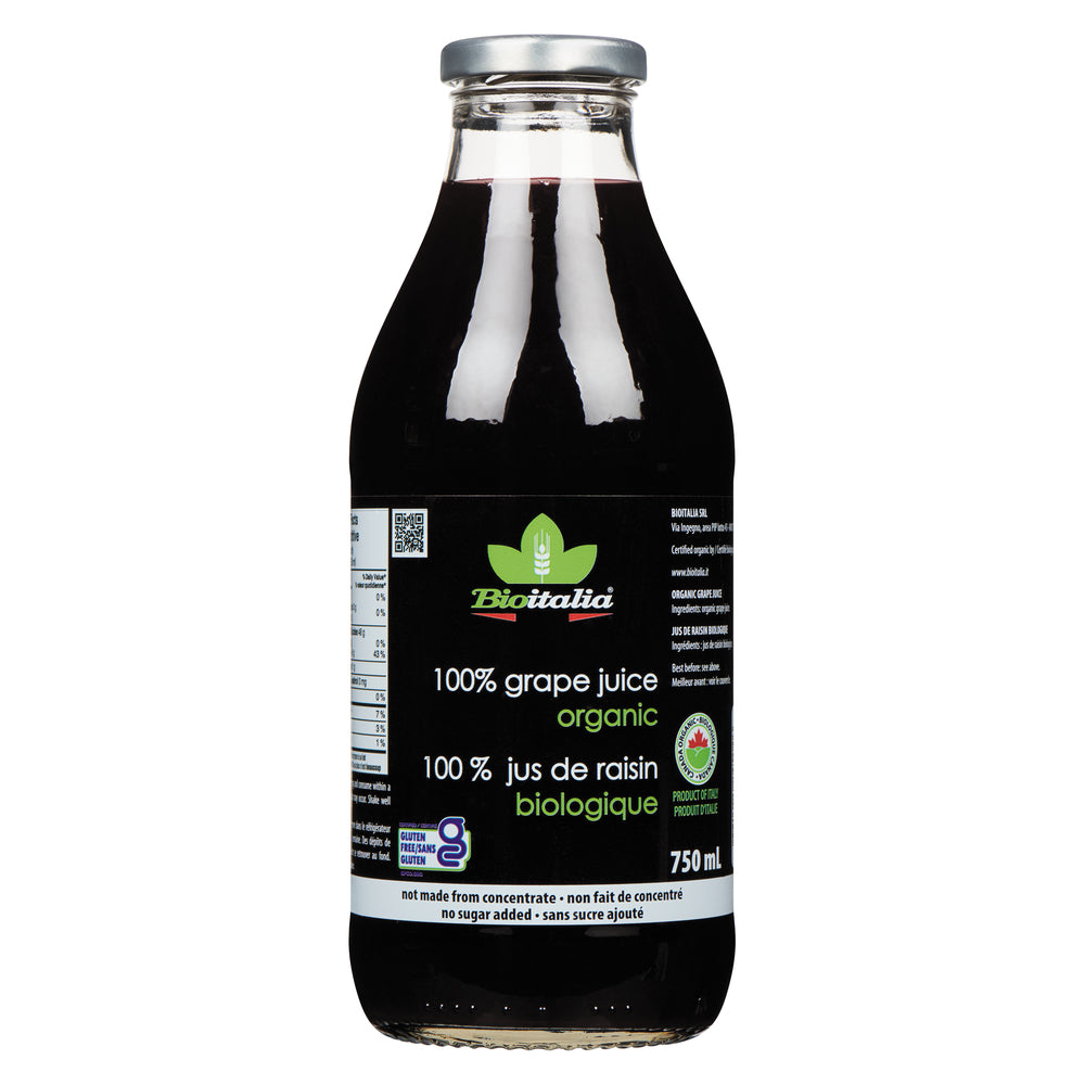 BIOITALIA ORGANIC GRAPE JUICE, 6 X 750 ML