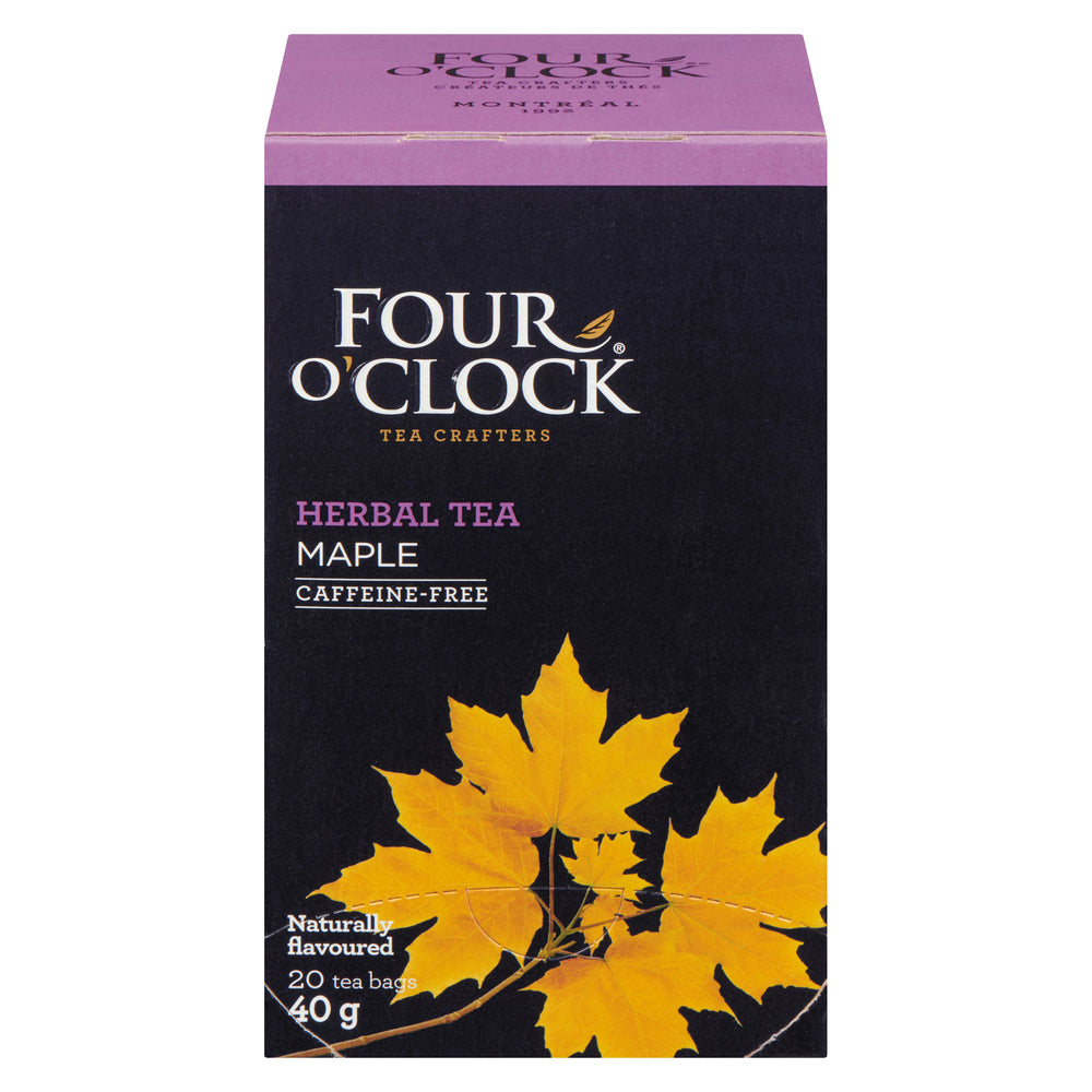 FOUR O'CLOCK MAPLE HERBAL TEA, 6 X 40 G