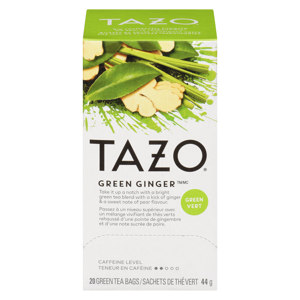 TAZO GREEN GINGER TEA BAG, 6 X 20 UN