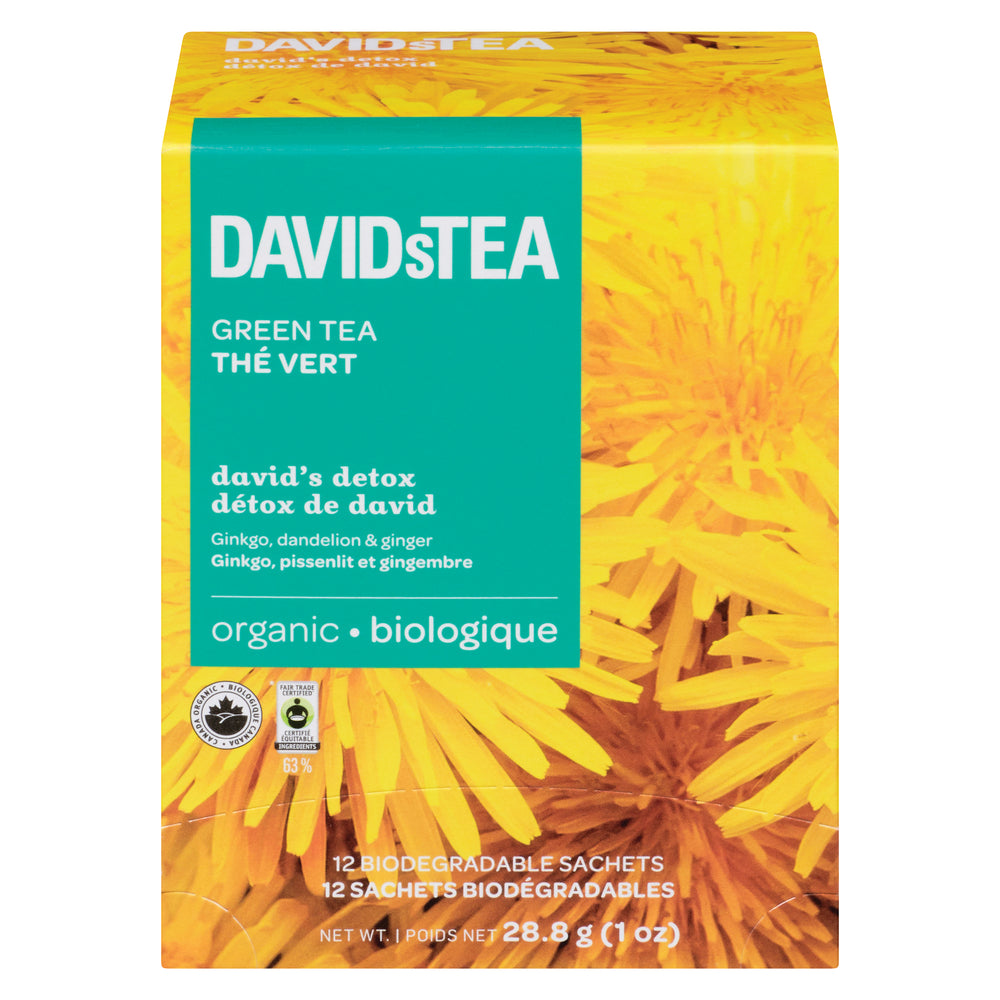 DAVID'S TEA ORGANIC DETOX, 6 X 28.800 G
