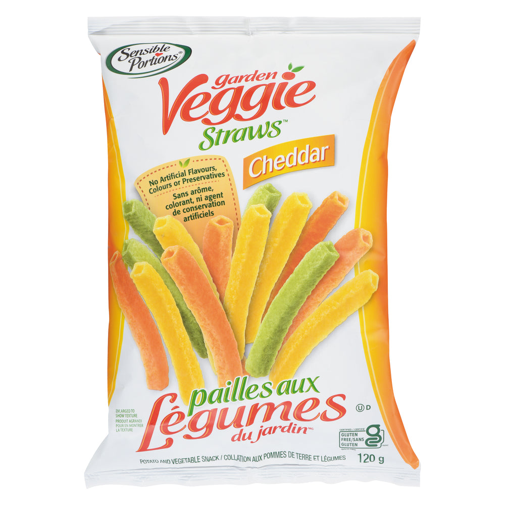 SENSIBLE PORTIONS VEGETABLE STRAWS CHEDDAR FLAVOUR, 12 X 120 G