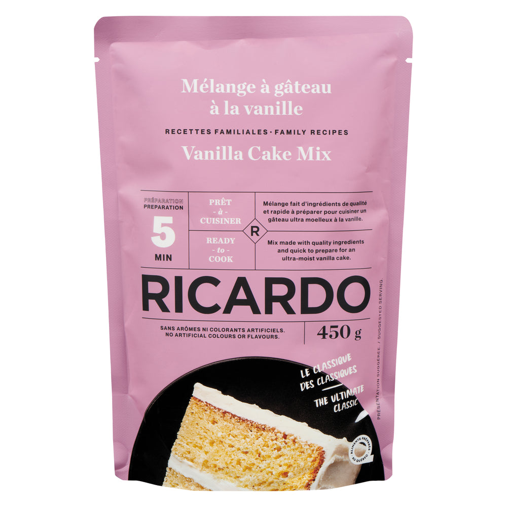 RICARDO VANILLA CAKE MIX, 8 X 450 G