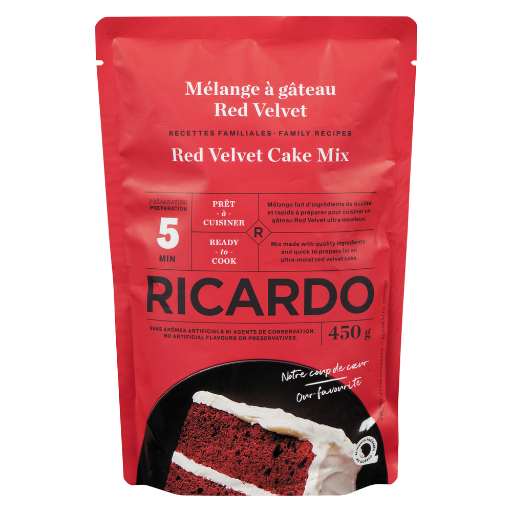 RICARDO RED VELVET CAKE MIX, 8 X 450 G