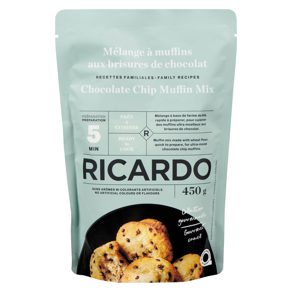 RICARDO CHOCOLATE MUFFIN MIX, 8 X 450 G