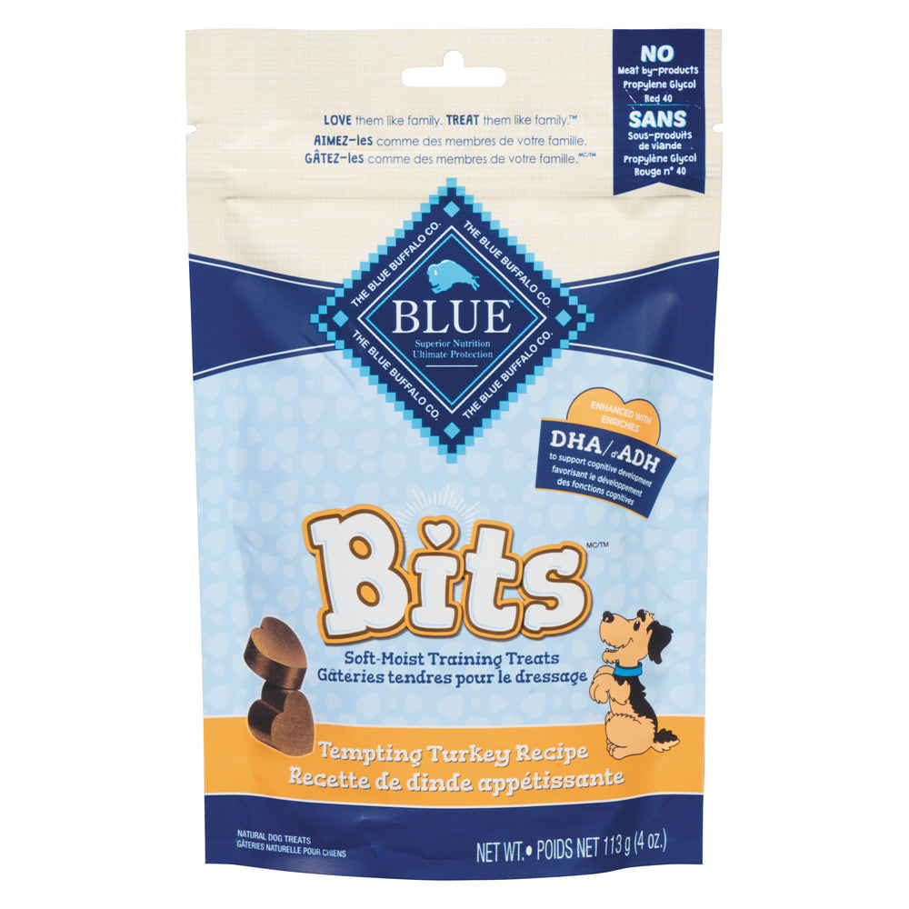 BLUE BUFFALO BITS DOG TREATS TURKEY, 6 X 113 G