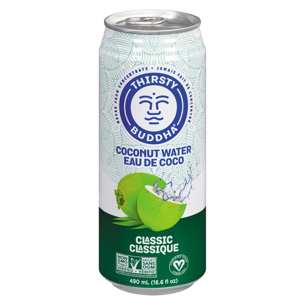 THIRSTY BUDDHA NATURAL COCONUT WATER, 12 X 490 ML